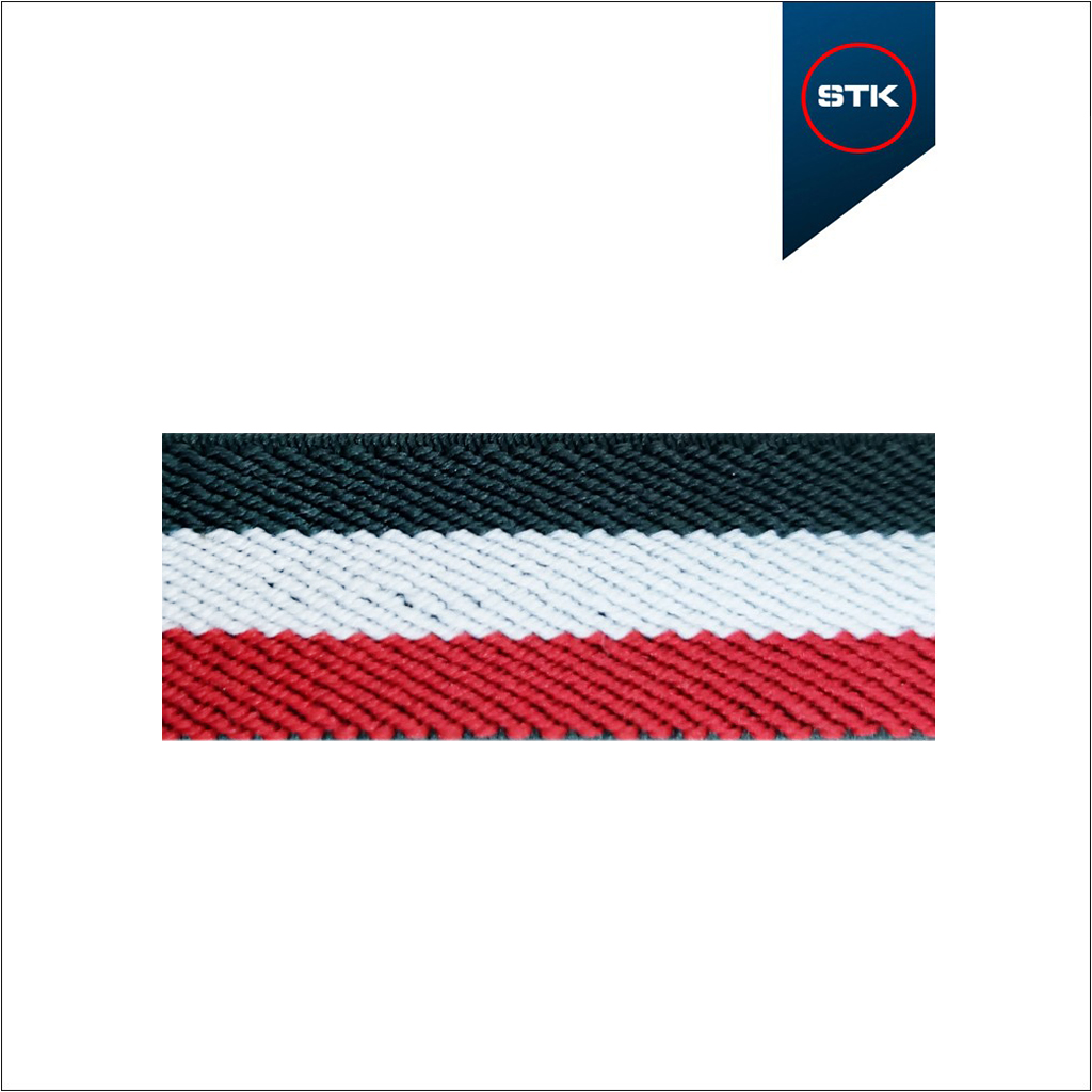 EL&Aacute;STICO STK DIAGONAL 20MM VERDE MILITAR / BRANCO / VERM1710